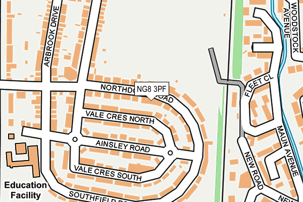 NG8 3PF map - OS OpenMap – Local (Ordnance Survey)