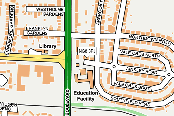 NG8 3PJ map - OS OpenMap – Local (Ordnance Survey)