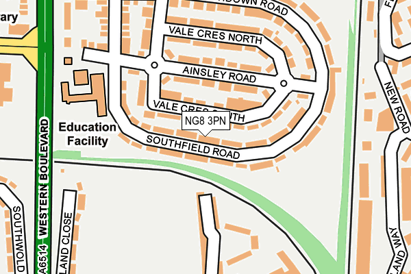 NG8 3PN map - OS OpenMap – Local (Ordnance Survey)