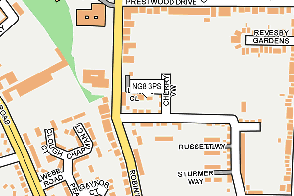 NG8 3PS map - OS OpenMap – Local (Ordnance Survey)