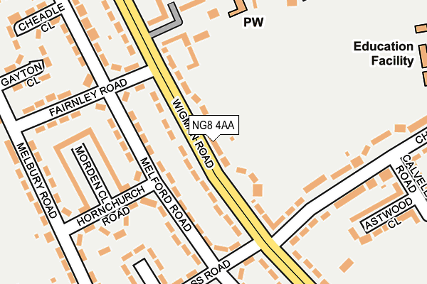 NG8 4AA map - OS OpenMap – Local (Ordnance Survey)