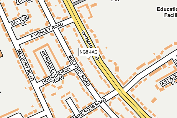 NG8 4AG map - OS OpenMap – Local (Ordnance Survey)