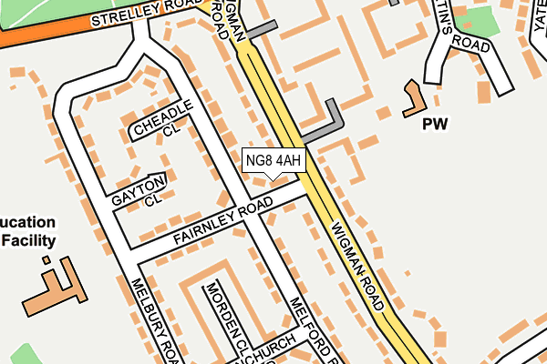 NG8 4AH map - OS OpenMap – Local (Ordnance Survey)