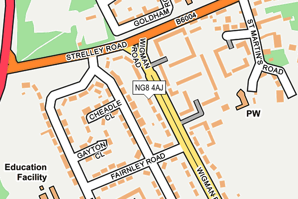 NG8 4AJ map - OS OpenMap – Local (Ordnance Survey)