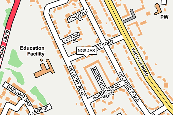 NG8 4AS map - OS OpenMap – Local (Ordnance Survey)