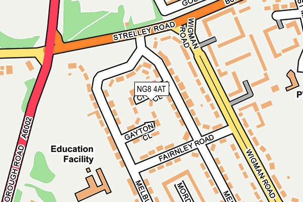 NG8 4AT map - OS OpenMap – Local (Ordnance Survey)