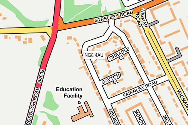 NG8 4AU map - OS OpenMap – Local (Ordnance Survey)