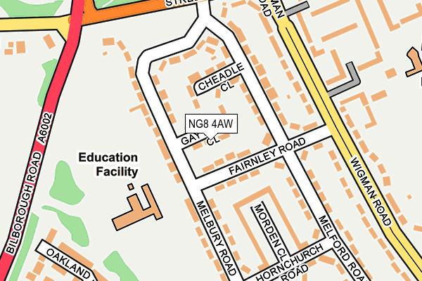 NG8 4AW map - OS OpenMap – Local (Ordnance Survey)