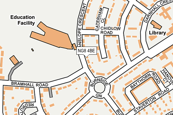 NG8 4BE map - OS OpenMap – Local (Ordnance Survey)