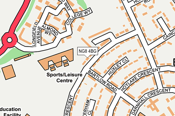 NG8 4BG map - OS OpenMap – Local (Ordnance Survey)