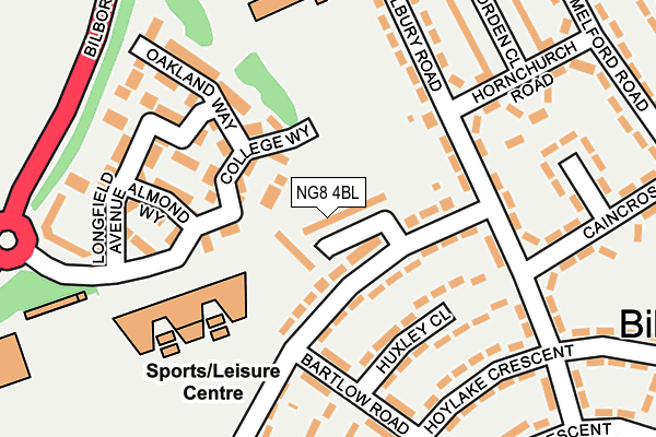NG8 4BL map - OS OpenMap – Local (Ordnance Survey)