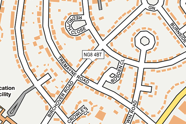 NG8 4BT map - OS OpenMap – Local (Ordnance Survey)