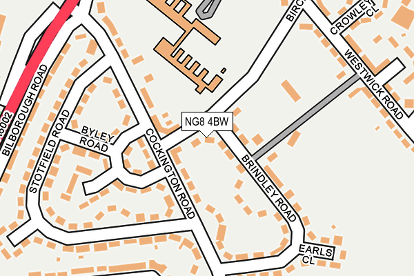 NG8 4BW map - OS OpenMap – Local (Ordnance Survey)