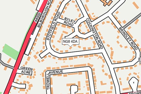 NG8 4DA map - OS OpenMap – Local (Ordnance Survey)