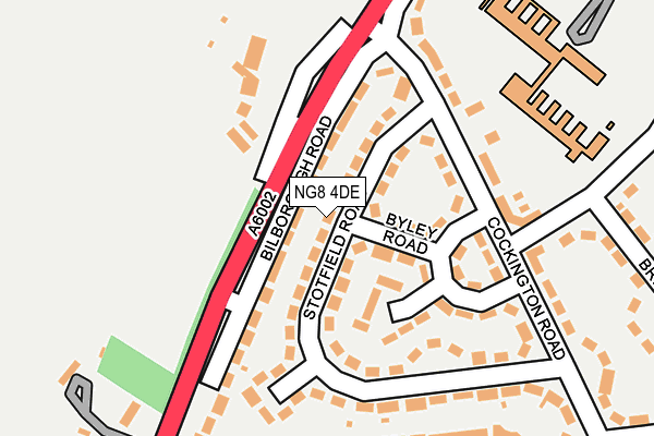 NG8 4DE map - OS OpenMap – Local (Ordnance Survey)