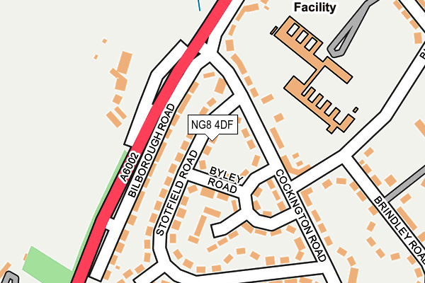 NG8 4DF map - OS OpenMap – Local (Ordnance Survey)