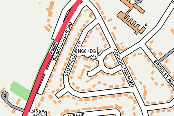 NG8 4DG map - OS OpenMap – Local (Ordnance Survey)