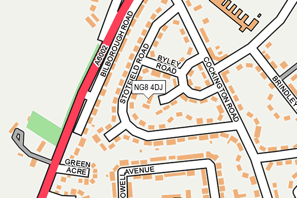 NG8 4DJ map - OS OpenMap – Local (Ordnance Survey)