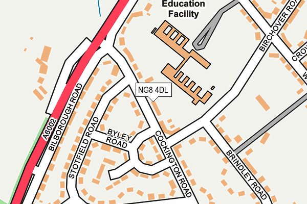 NG8 4DL map - OS OpenMap – Local (Ordnance Survey)