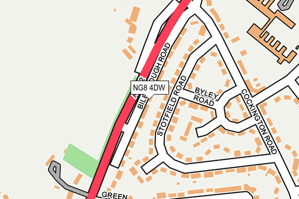 NG8 4DW map - OS OpenMap – Local (Ordnance Survey)