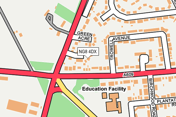 NG8 4DX map - OS OpenMap – Local (Ordnance Survey)