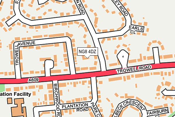 NG8 4DZ map - OS OpenMap – Local (Ordnance Survey)