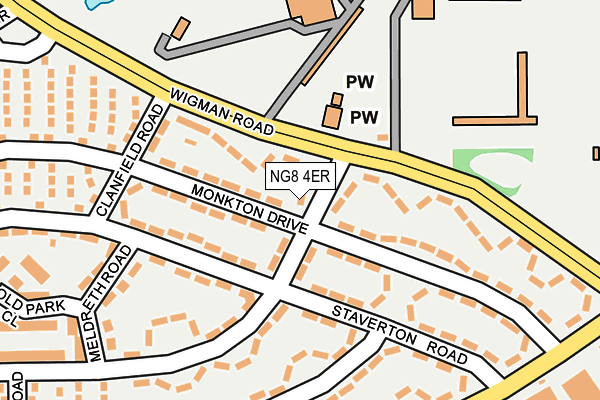 NG8 4ER map - OS OpenMap – Local (Ordnance Survey)