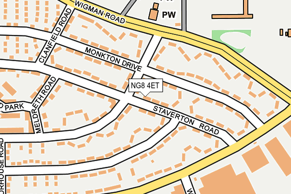 NG8 4ET map - OS OpenMap – Local (Ordnance Survey)