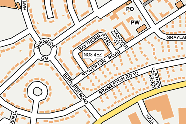 NG8 4EZ map - OS OpenMap – Local (Ordnance Survey)