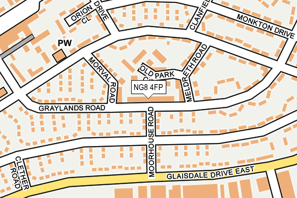 NG8 4FP map - OS OpenMap – Local (Ordnance Survey)