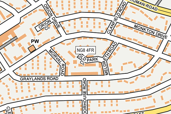 NG8 4FR map - OS OpenMap – Local (Ordnance Survey)