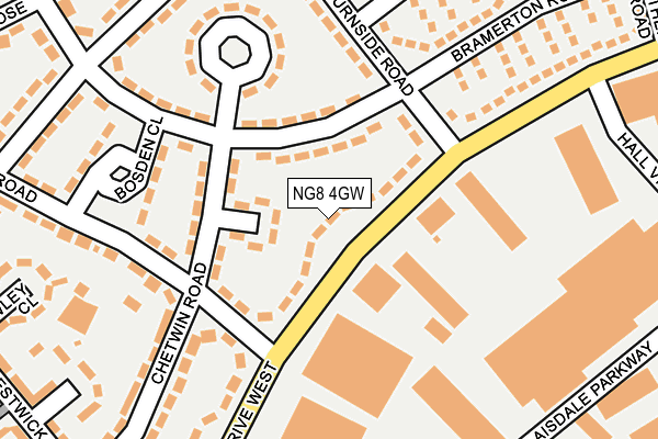 NG8 4GW map - OS OpenMap – Local (Ordnance Survey)