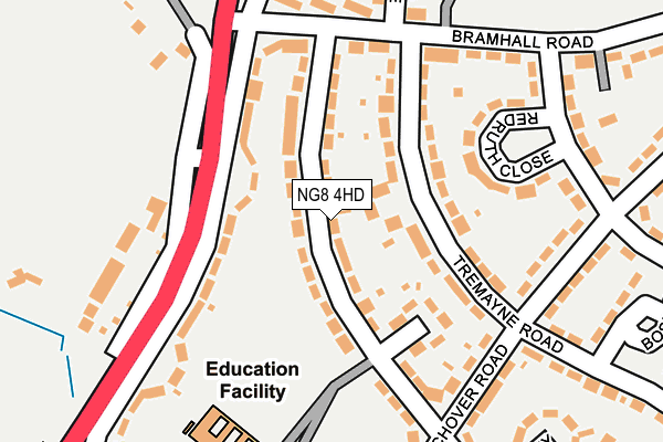 NG8 4HD map - OS OpenMap – Local (Ordnance Survey)