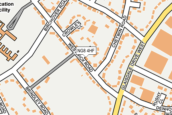 NG8 4HF map - OS OpenMap – Local (Ordnance Survey)