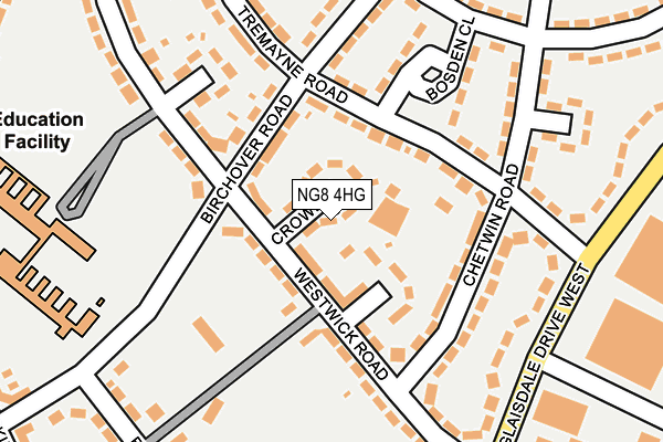 NG8 4HG map - OS OpenMap – Local (Ordnance Survey)