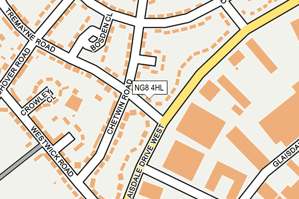NG8 4HL map - OS OpenMap – Local (Ordnance Survey)