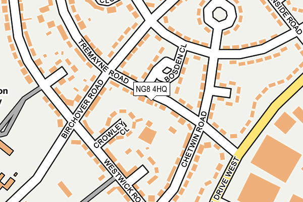 NG8 4HQ map - OS OpenMap – Local (Ordnance Survey)