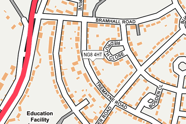 NG8 4HT map - OS OpenMap – Local (Ordnance Survey)