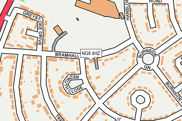 NG8 4HZ map - OS OpenMap – Local (Ordnance Survey)