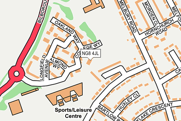 NG8 4JL map - OS OpenMap – Local (Ordnance Survey)