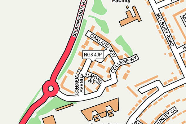 NG8 4JP map - OS OpenMap – Local (Ordnance Survey)