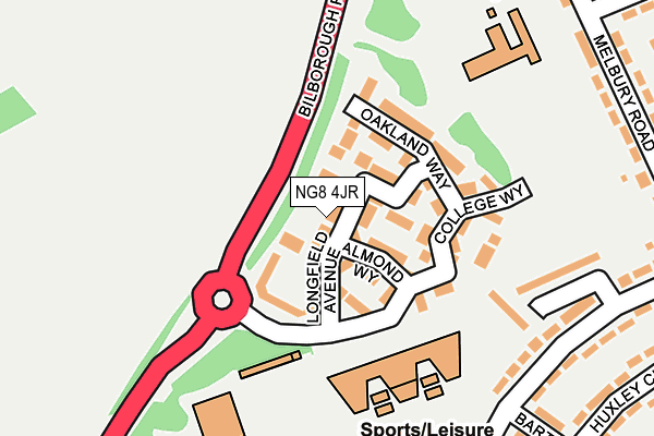 NG8 4JR map - OS OpenMap – Local (Ordnance Survey)