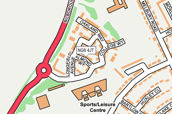 NG8 4JT map - OS OpenMap – Local (Ordnance Survey)