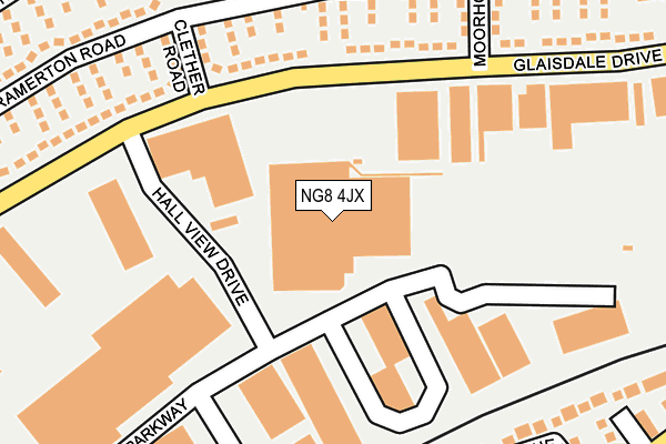 NG8 4JX map - OS OpenMap – Local (Ordnance Survey)