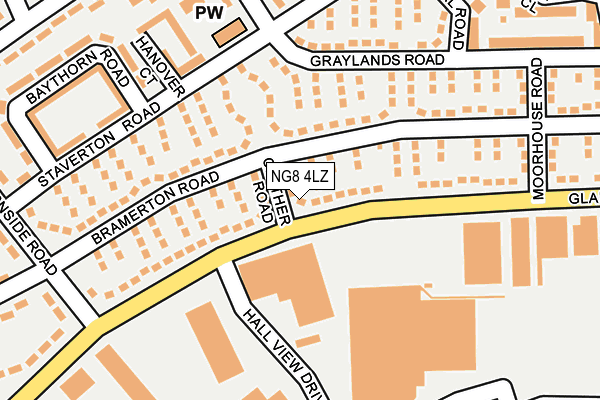 NG8 4LZ map - OS OpenMap – Local (Ordnance Survey)