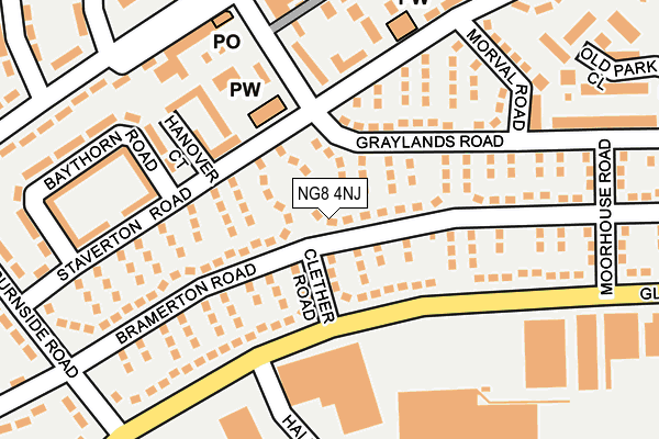 NG8 4NJ map - OS OpenMap – Local (Ordnance Survey)