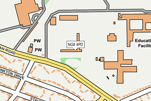 NG8 4PD map - OS OpenMap – Local (Ordnance Survey)