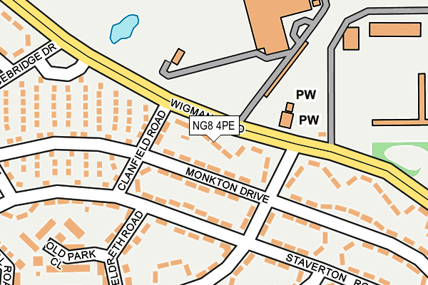 NG8 4PE map - OS OpenMap – Local (Ordnance Survey)