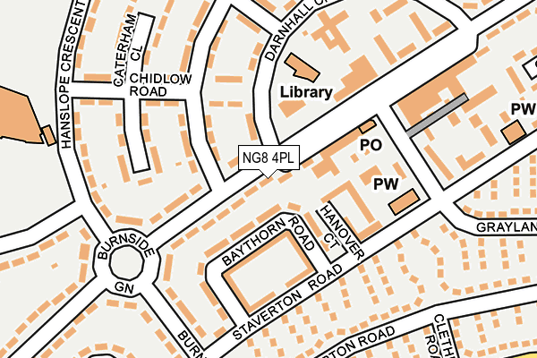 NG8 4PL map - OS OpenMap – Local (Ordnance Survey)