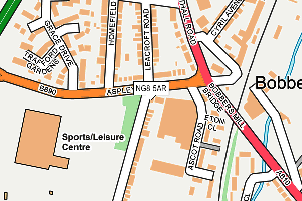 NG8 5AR map - OS OpenMap – Local (Ordnance Survey)